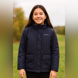 Eddie Bauer Lightweight Spring Jacket Size L 14/16 Navy Blue​​